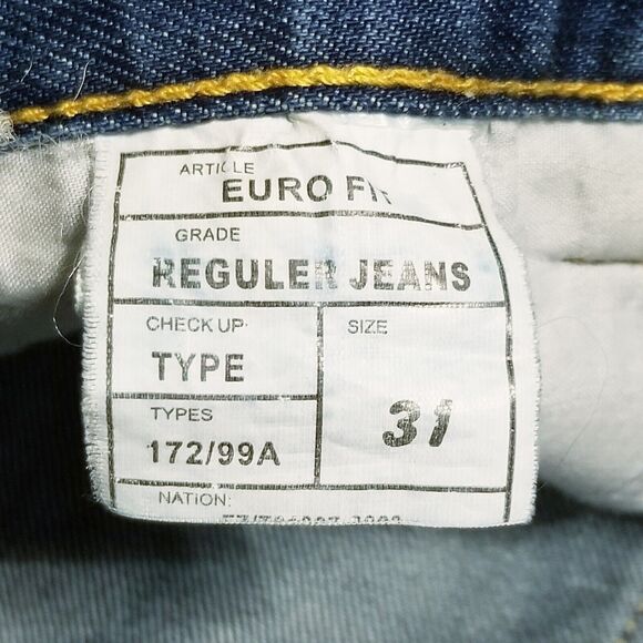 Scotch & Soda Jeans Men's 31 Euro Fit Button Fly 100% Cotton Blue Denim (30x30) - Picture 5 of 6